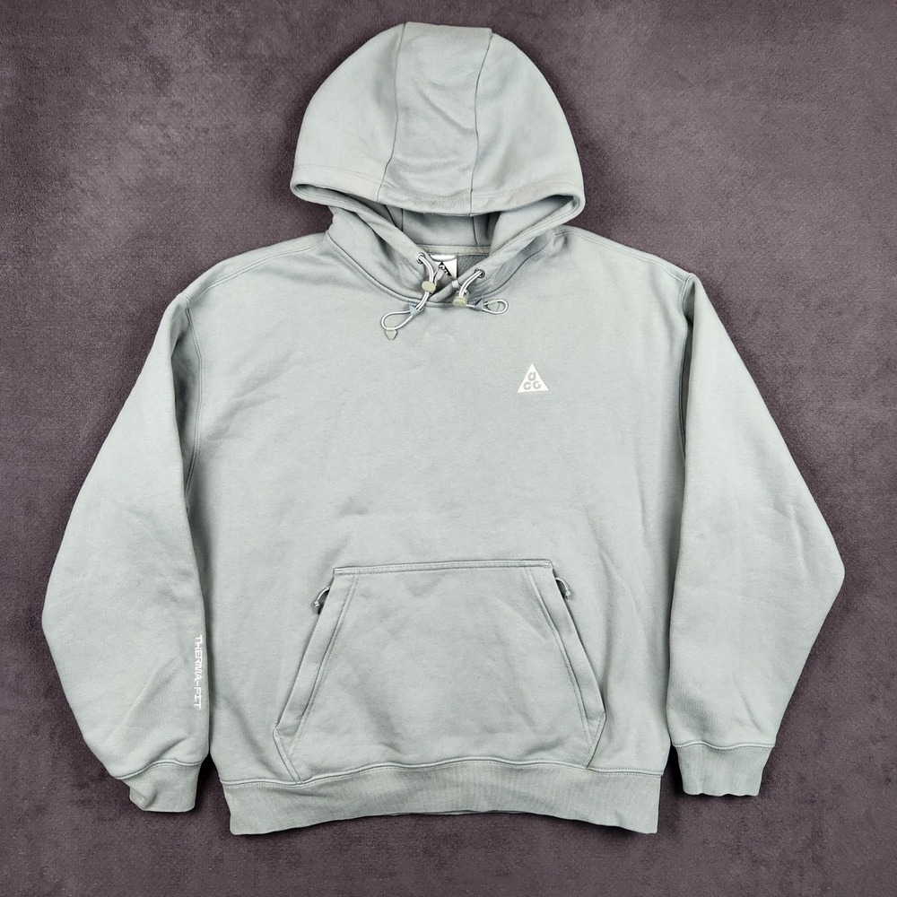 Nike ACG Hoodie Men Medium Mica Green Therma-FIT Pullover DZ3392-330